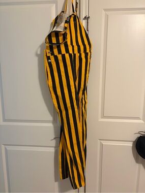Striped Black and Gold Game Day Bibs